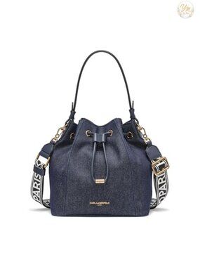 Adele Bucket Bag Non-Leather Denim Handbag Shoulder Tote